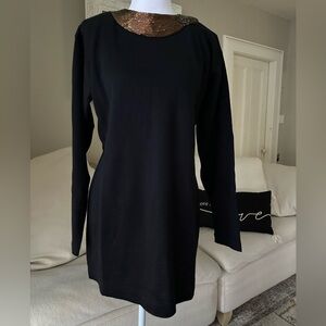 Vintage R&K ORIGINALS Holiday Beaded 1960s Dress Wool Mini Dress Size S / 16